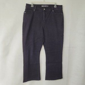 Levis 512 Jean Women 16 Perfectly Slimming Bootcut Black Hemmed‎ 26" Inseam